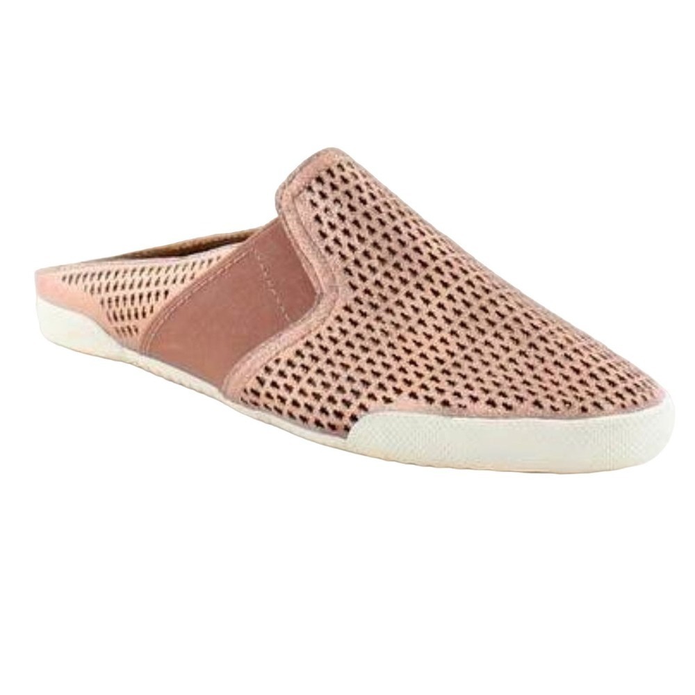 FRYE Melanie Mule Slip On Clog Gore Perforated Leather Rose Gold Pink 6.5 Women